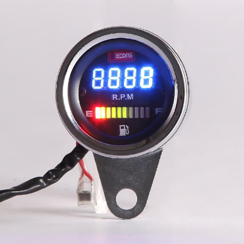 12V LED Digital Tachometer Fuel Gauge