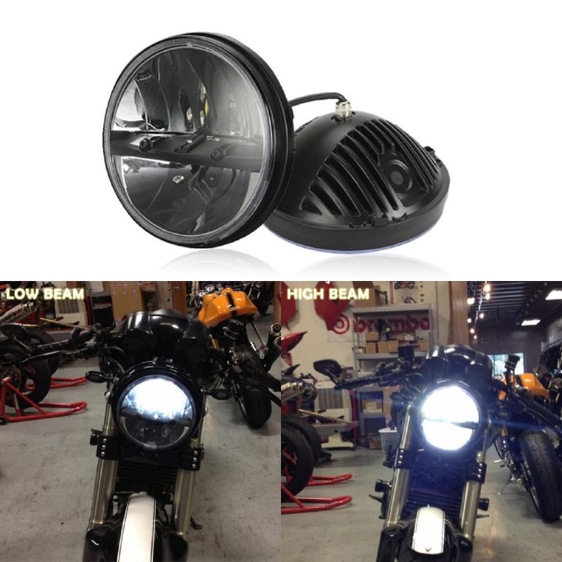 7'' Round 120W LED Headlight Hi/Lo Beam DRL H4 H13 