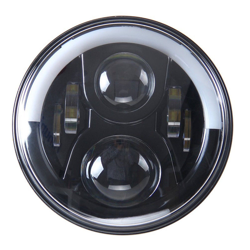 7 inch Round Angel Eye Headlight Amber Turn Signal For  Harley