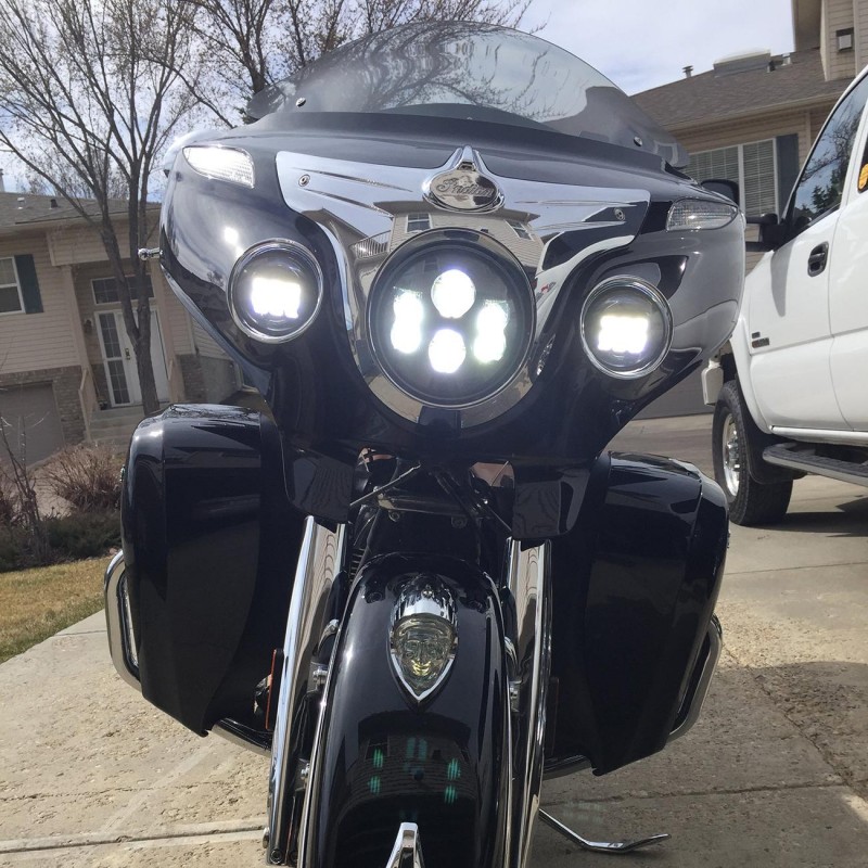 1 Pair 4.5 " Spot Fog Passing Light LED Auxiliary for Harley Davidson
