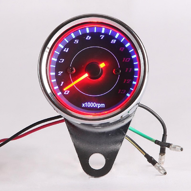 12V Custom LED Backlight Motorcycle Tachometer Speedometer Gauge 0~13000RPM