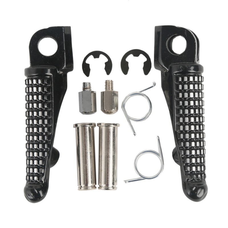 Black Front Footrests Foot pegs For Kawasaki Ninja ZX6R ZX636 ZX-6R 2003 08 05 06 07