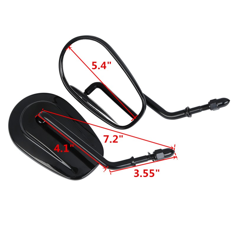 8mm Rearview Side Mirror For Harley Davidson Touring Sportster Softail Dyna XG