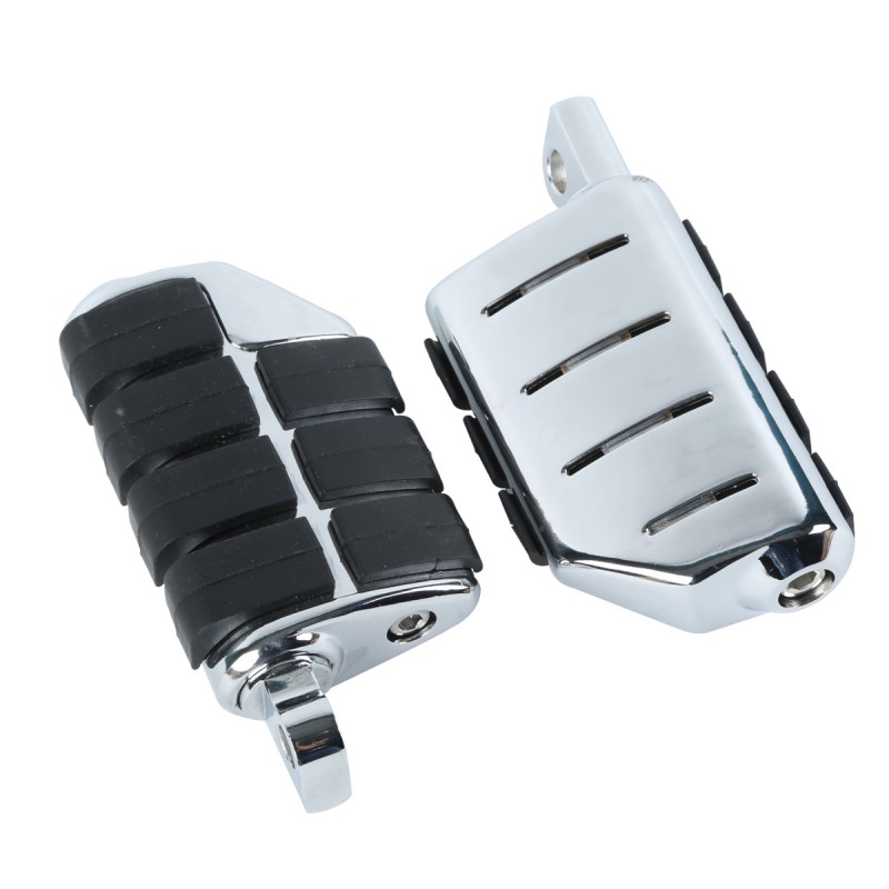 Chrome Wing Male Mount Footpegs Rest For Harley Softail Dyna Sportster XL