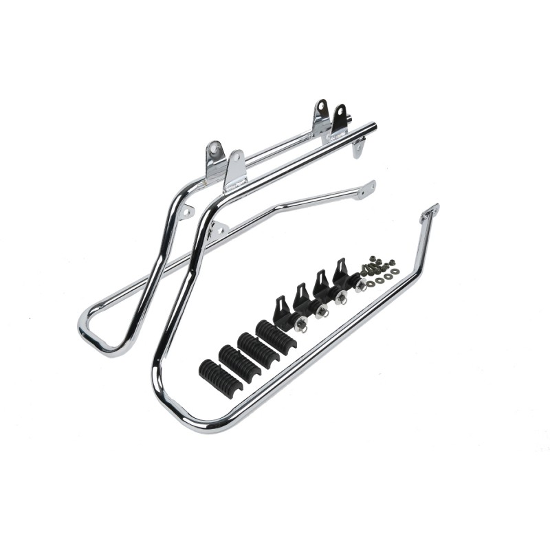 Chrome Heavy duty Saddle bag Conversion Brackets Set For Harley Softail