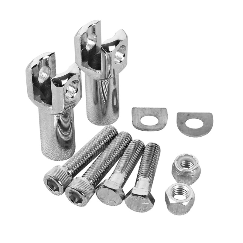 Chrome Rear Passenger Foot Peg Supports Mounts Clevis For Harley Softail 2000-2006