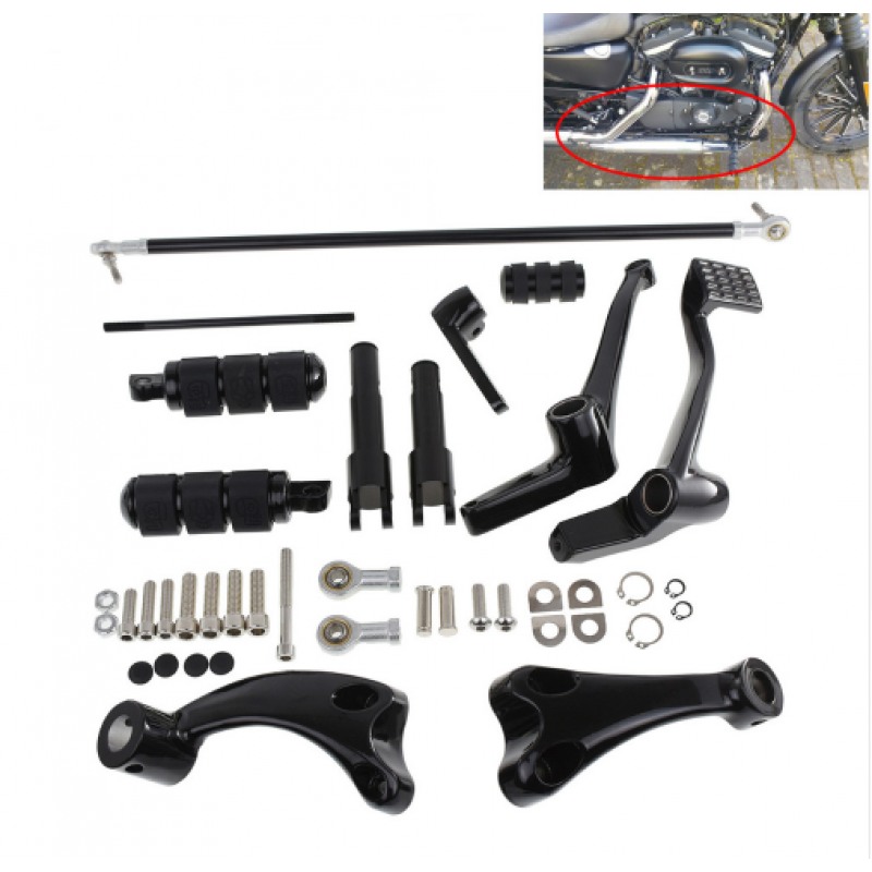 Forward Controls Complete Kit Pegs Levers& Linkages For Harley Sportster XL1200 Forty-Eight Roadster Nightster 883Iron 04-13