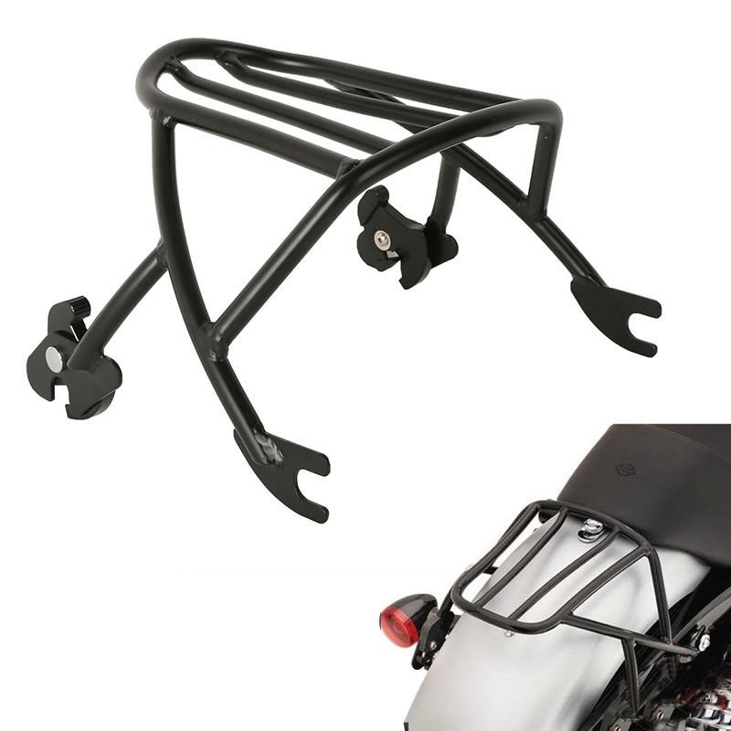 Black Solo Luggage Rack For Harley Sportster XL1200 XL883 2004-201